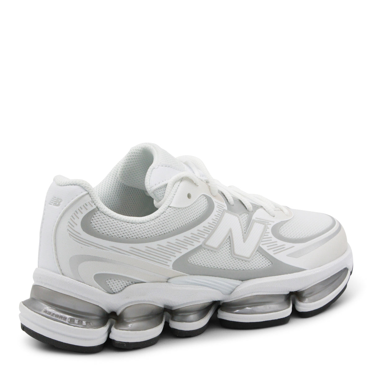 WHITE AND SILVER 2000 SNEAKERS