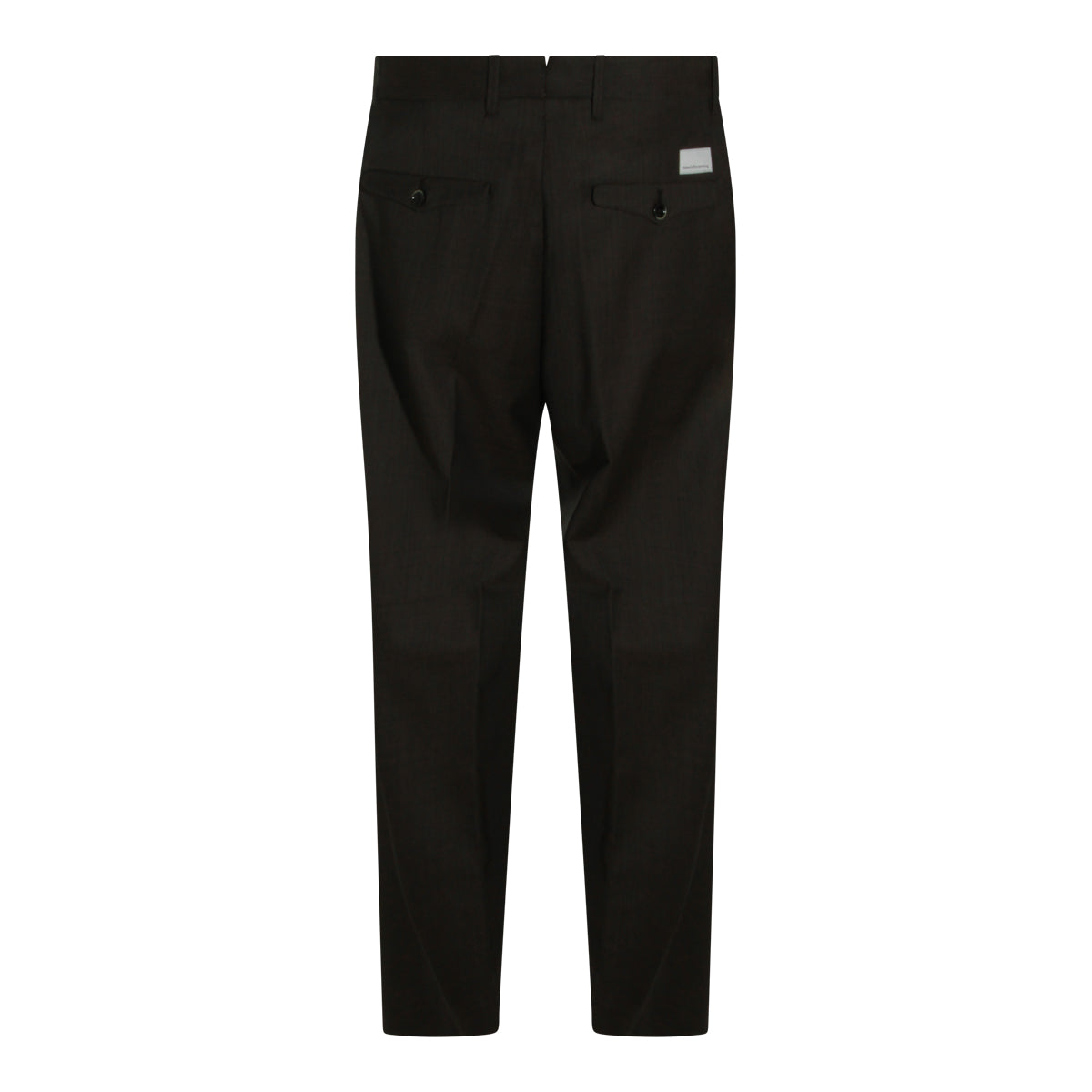 BROWN WOOL STRETCH PANTS