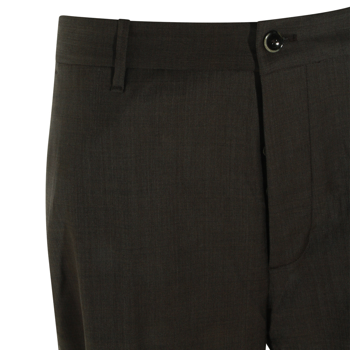 BROWN WOOL STRETCH PANTS