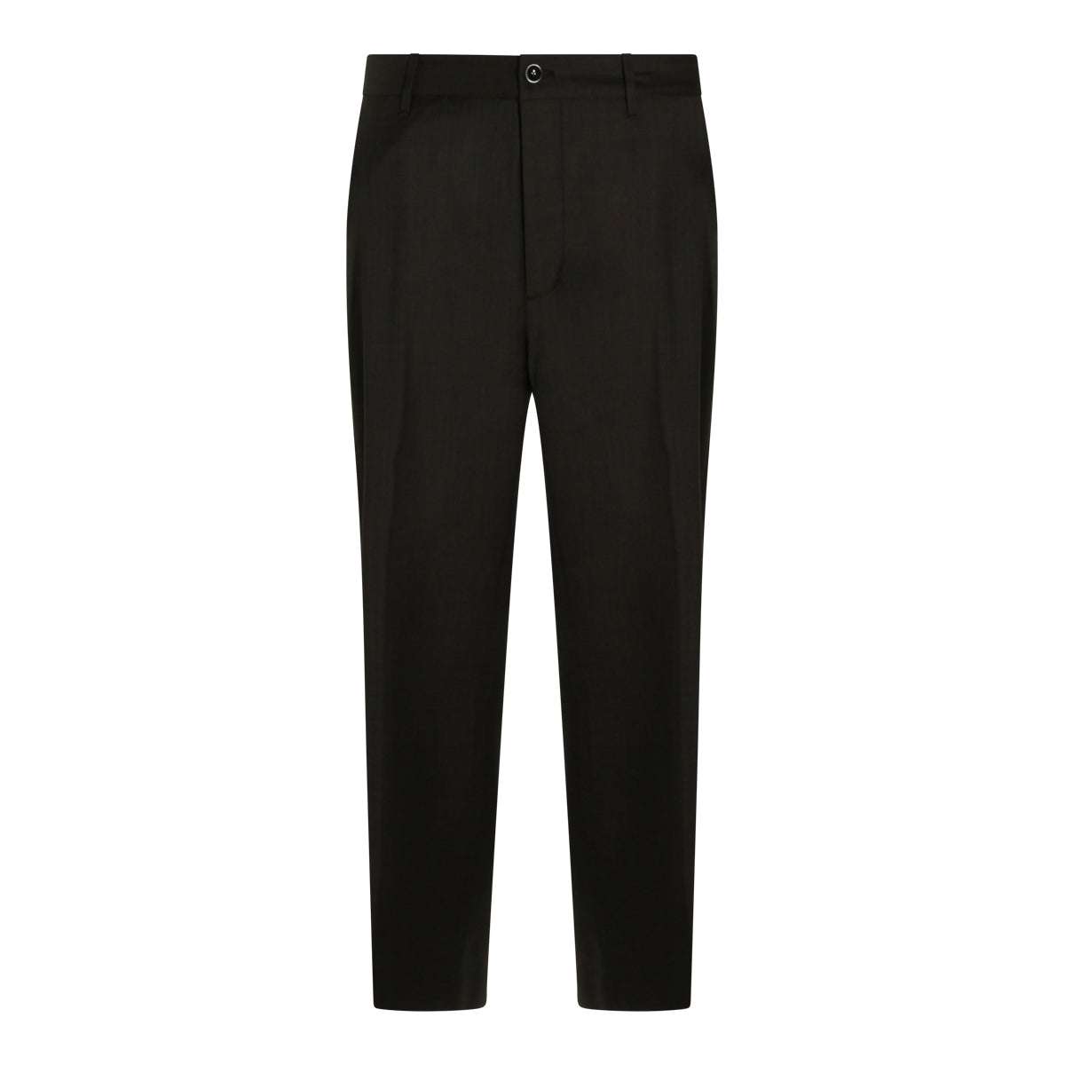 BROWN WOOL STRETCH PANTS