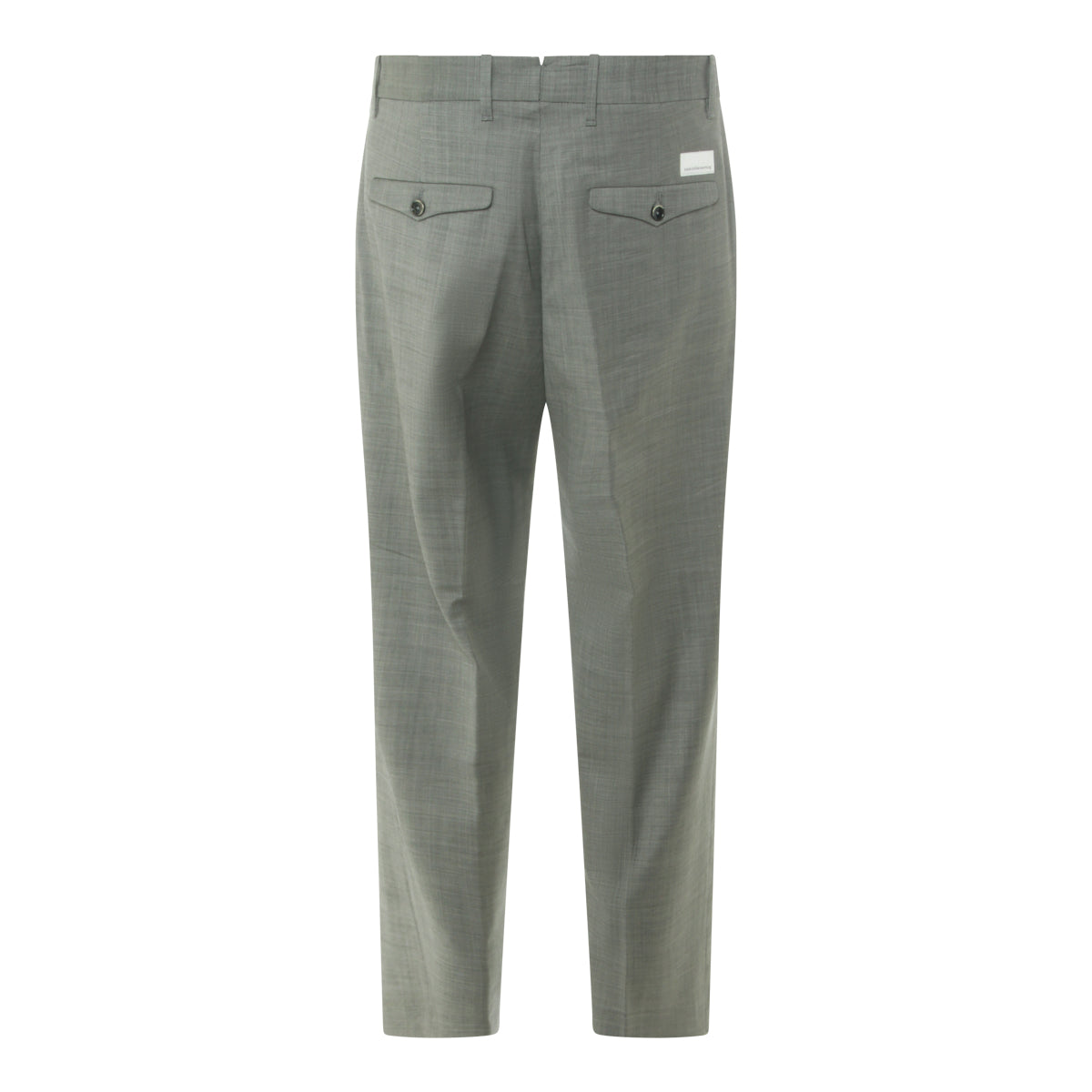 GREY WOOL STRETCH PANTS