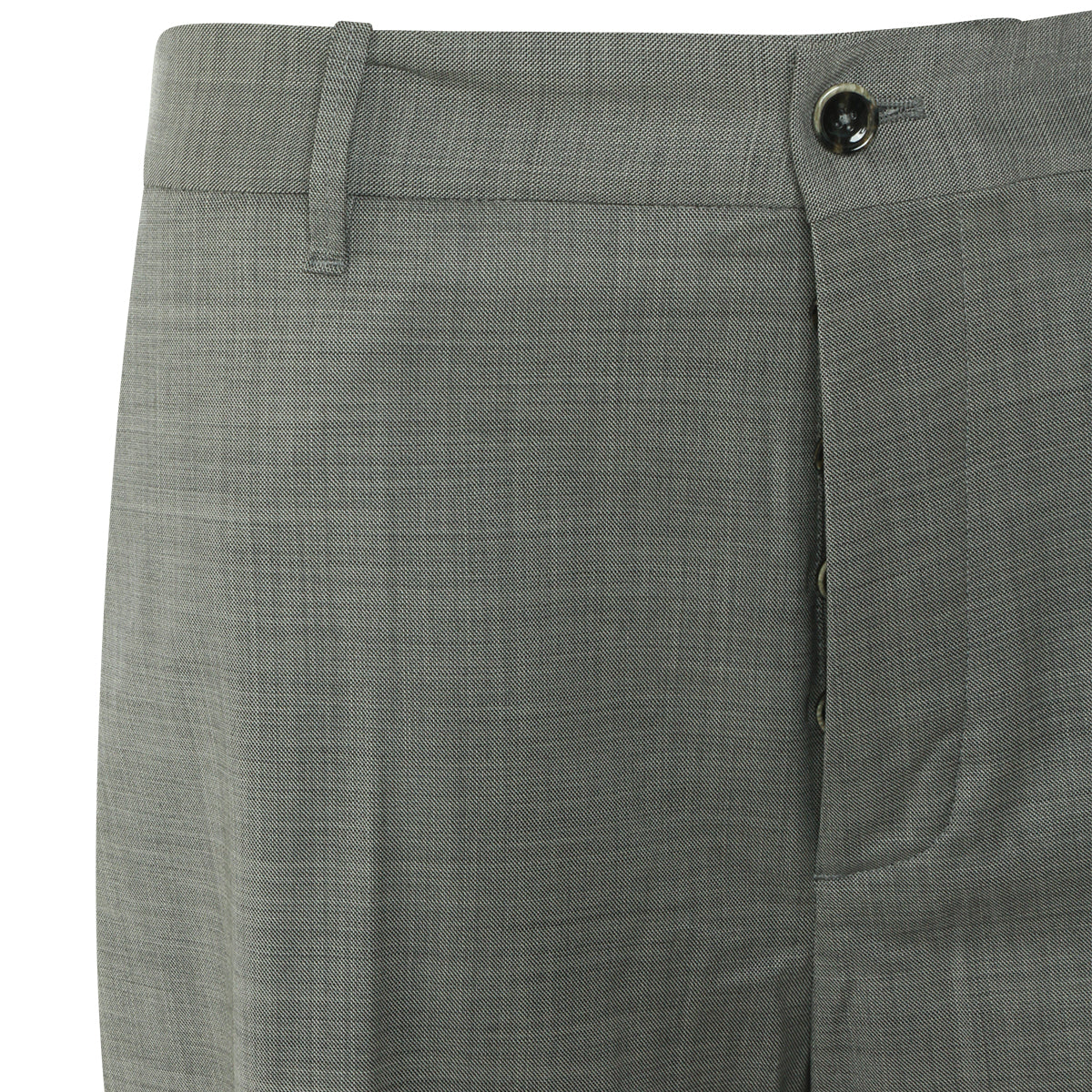 GREY WOOL STRETCH PANTS