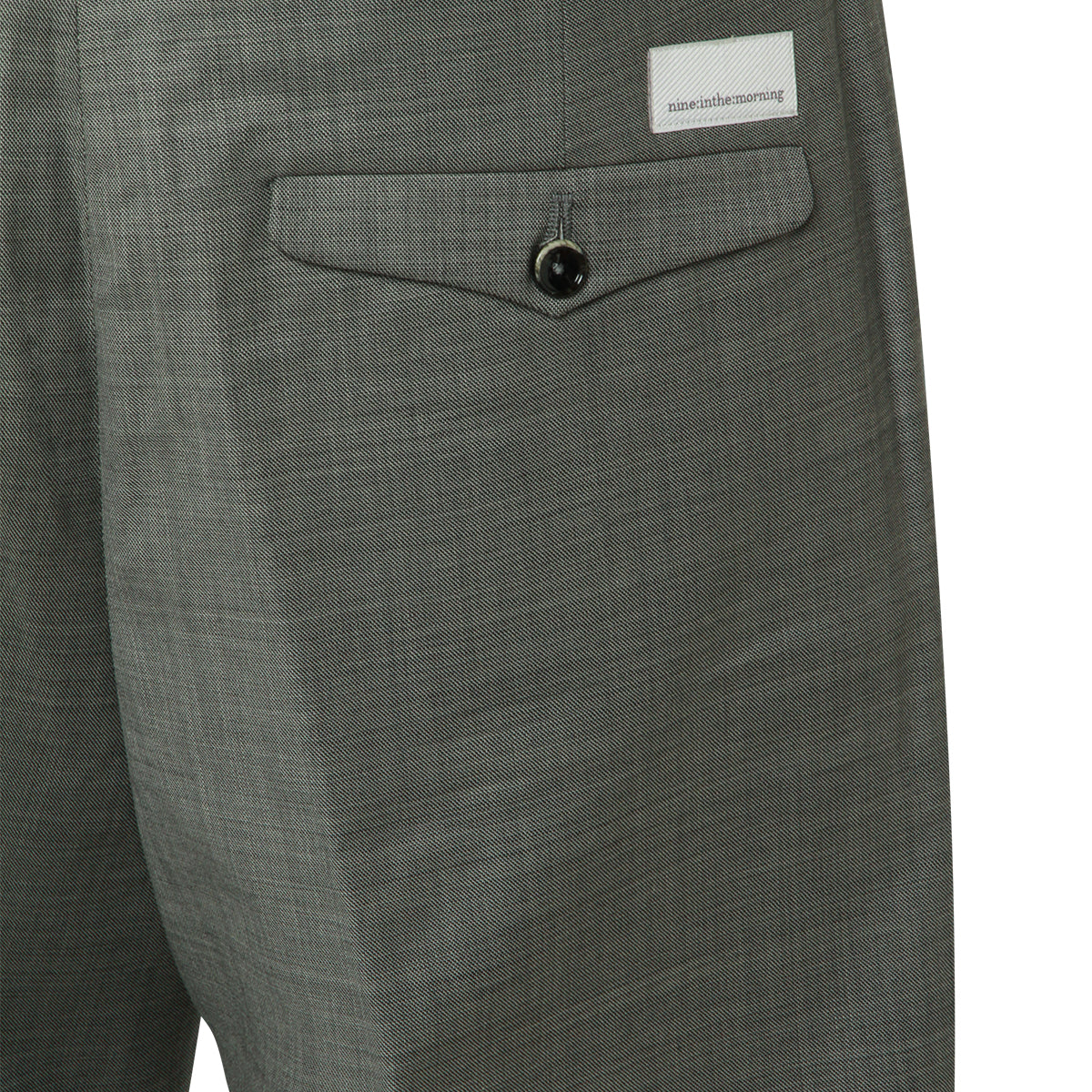 GREY WOOL STRETCH PANTS