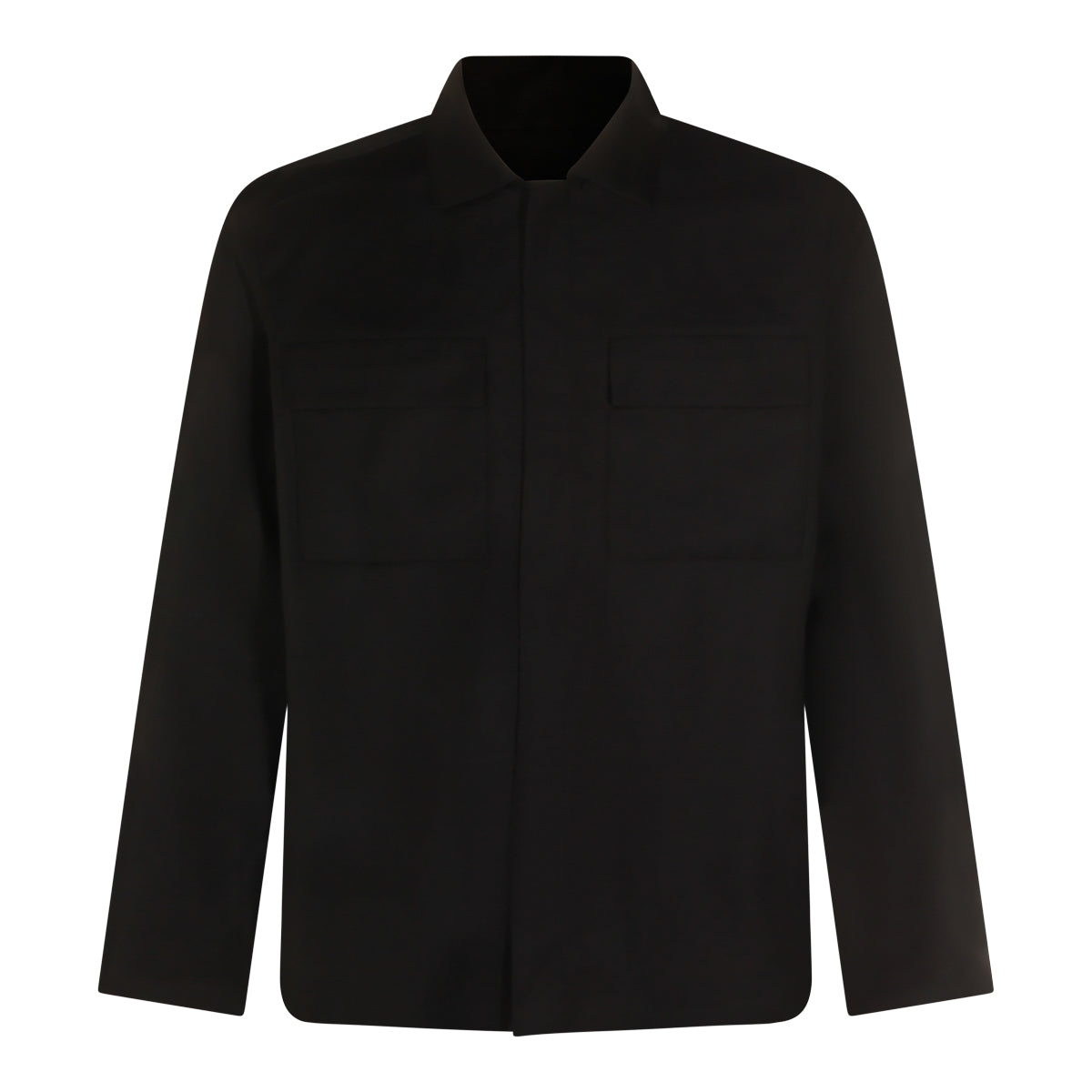 BLACK WOOL CASUAL JACKET