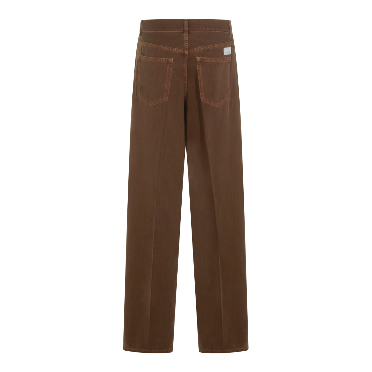 BROWN COTTON JEANS