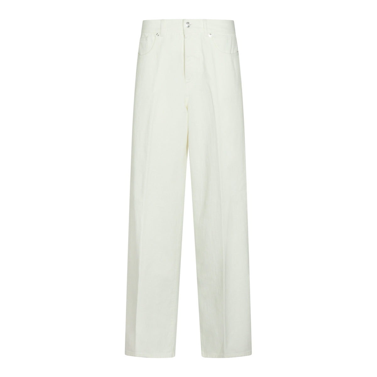 WHITE COTTON JEANS