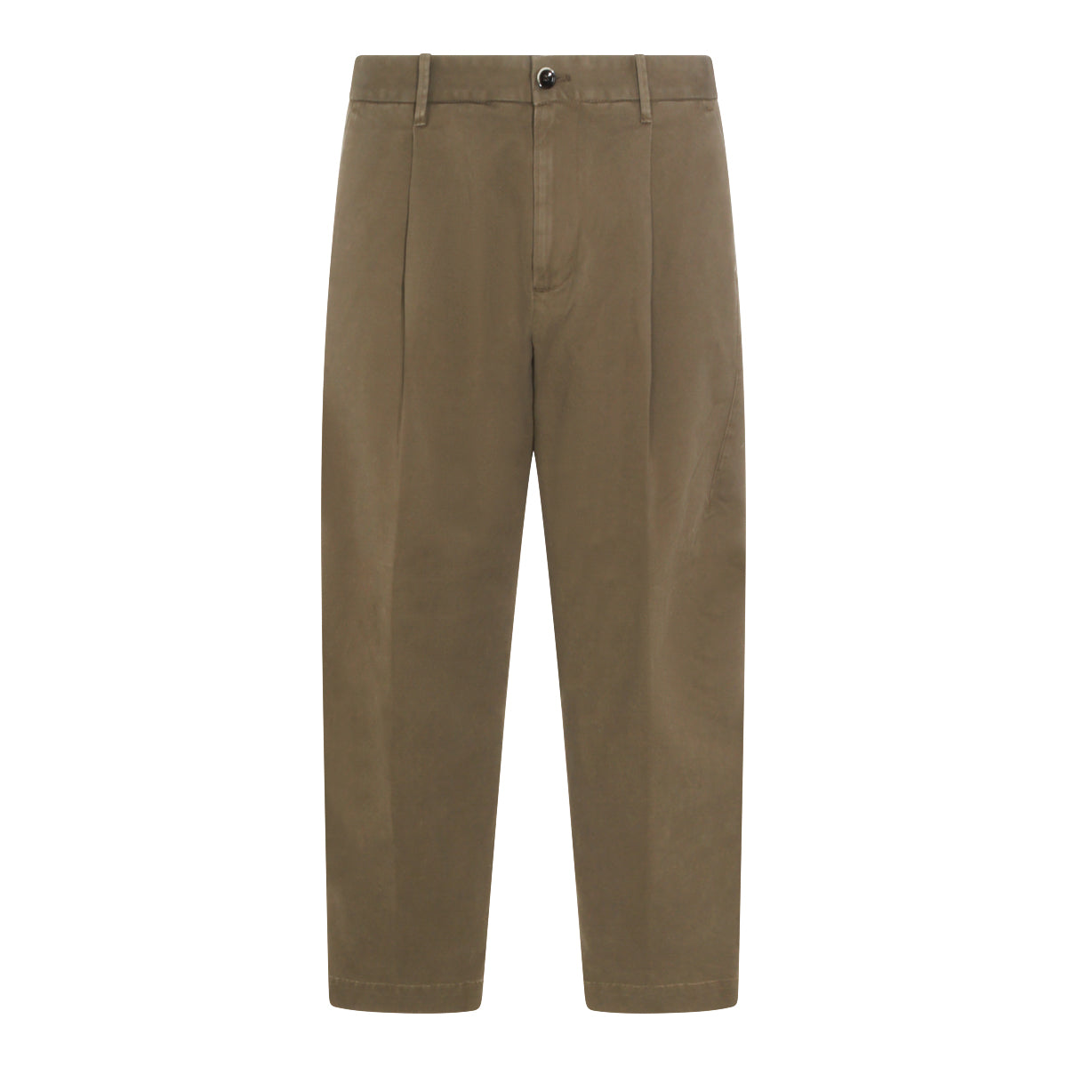 OLIVE COTTON PANTS