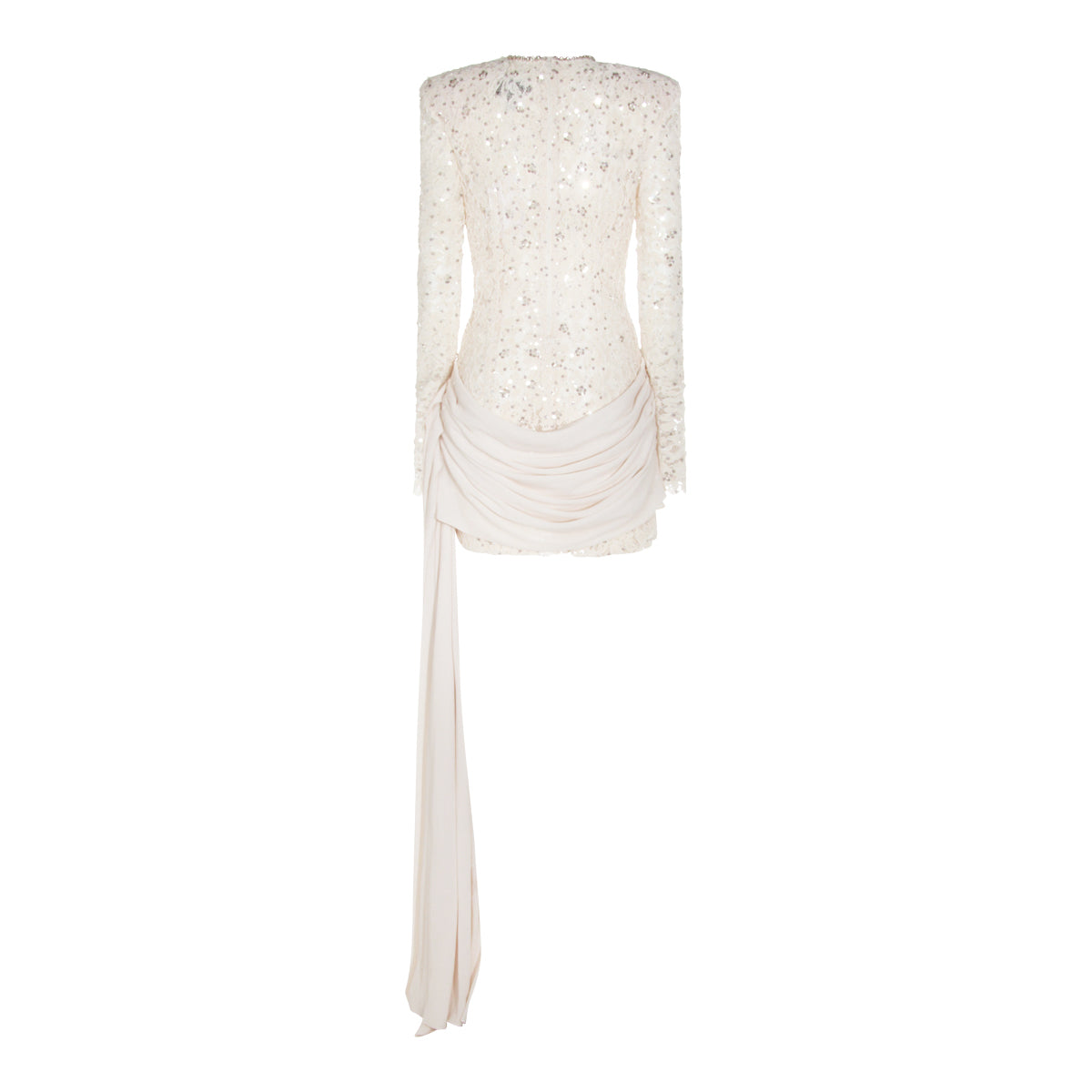 WHITE IN LACE MINI DRESS