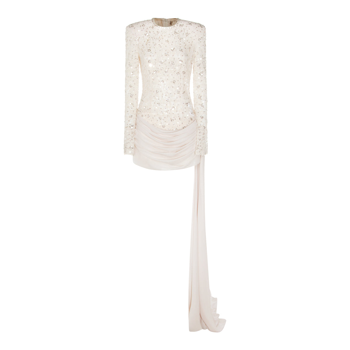 WHITE IN LACE MINI DRESS