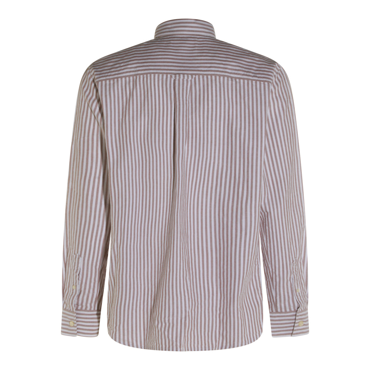 BEIGE AND RED COTTON SHIRT
