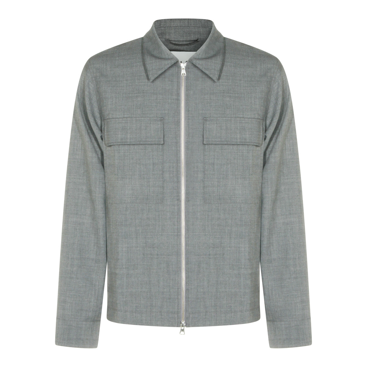 GREY MELANGE CASUAL JACKET