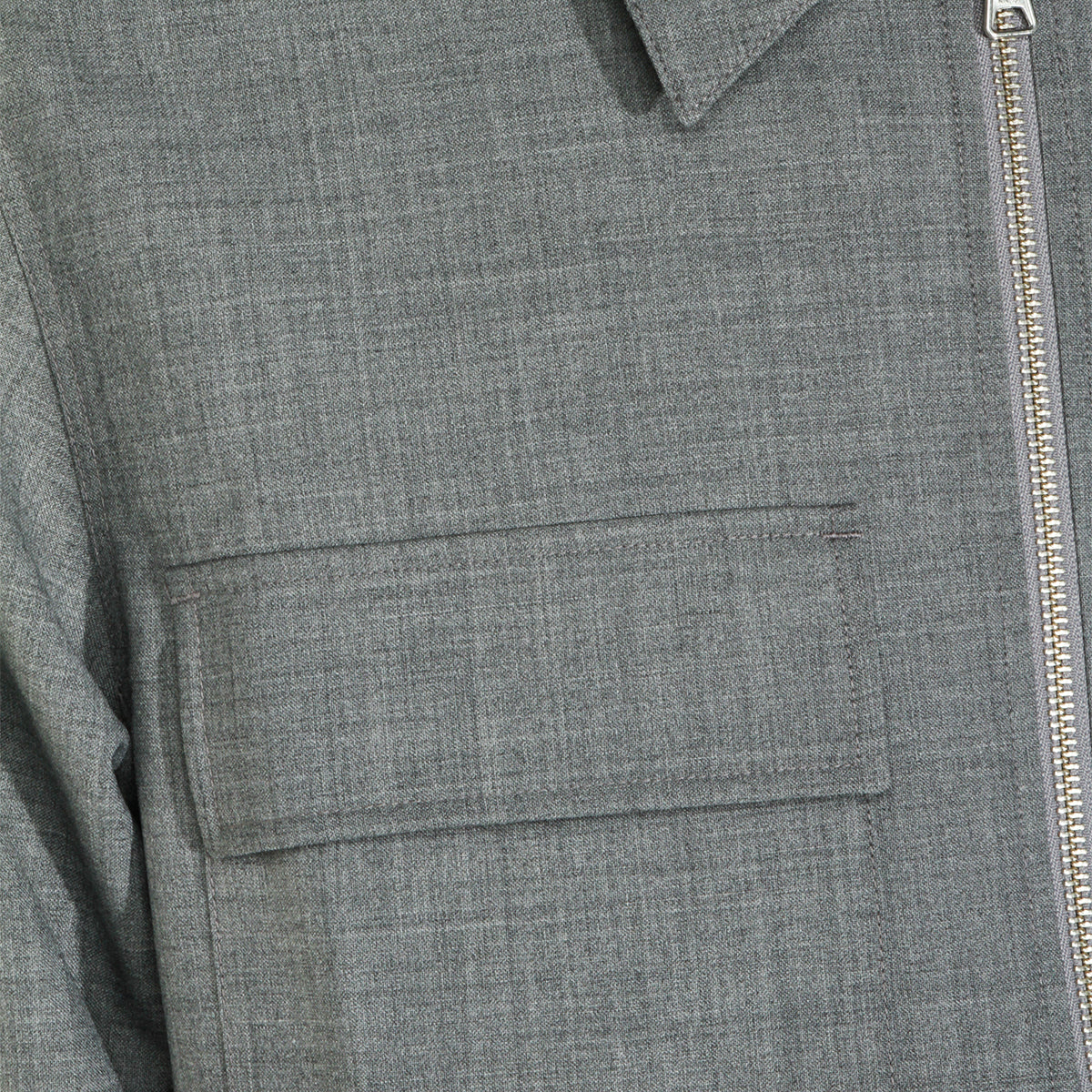 GREY MELANGE CASUAL JACKET