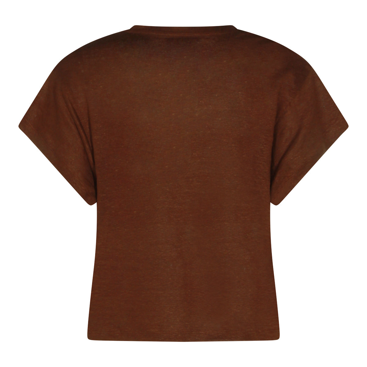 BROWN LINEN T-SHIRT