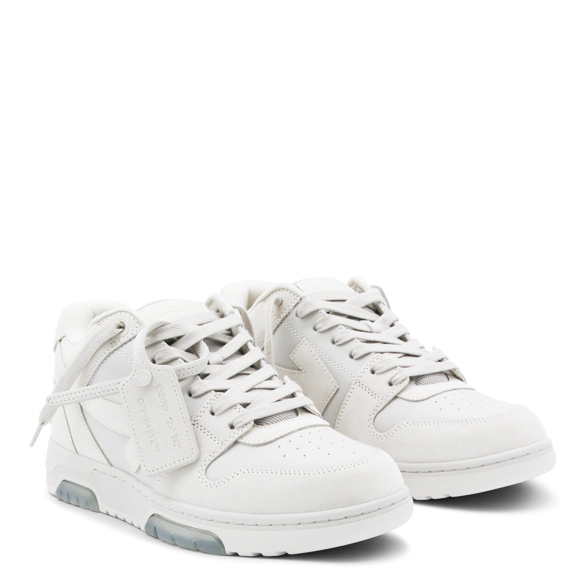 IVORY AND ECRU LEATHER OUT OF OFFICE SNEAKERS