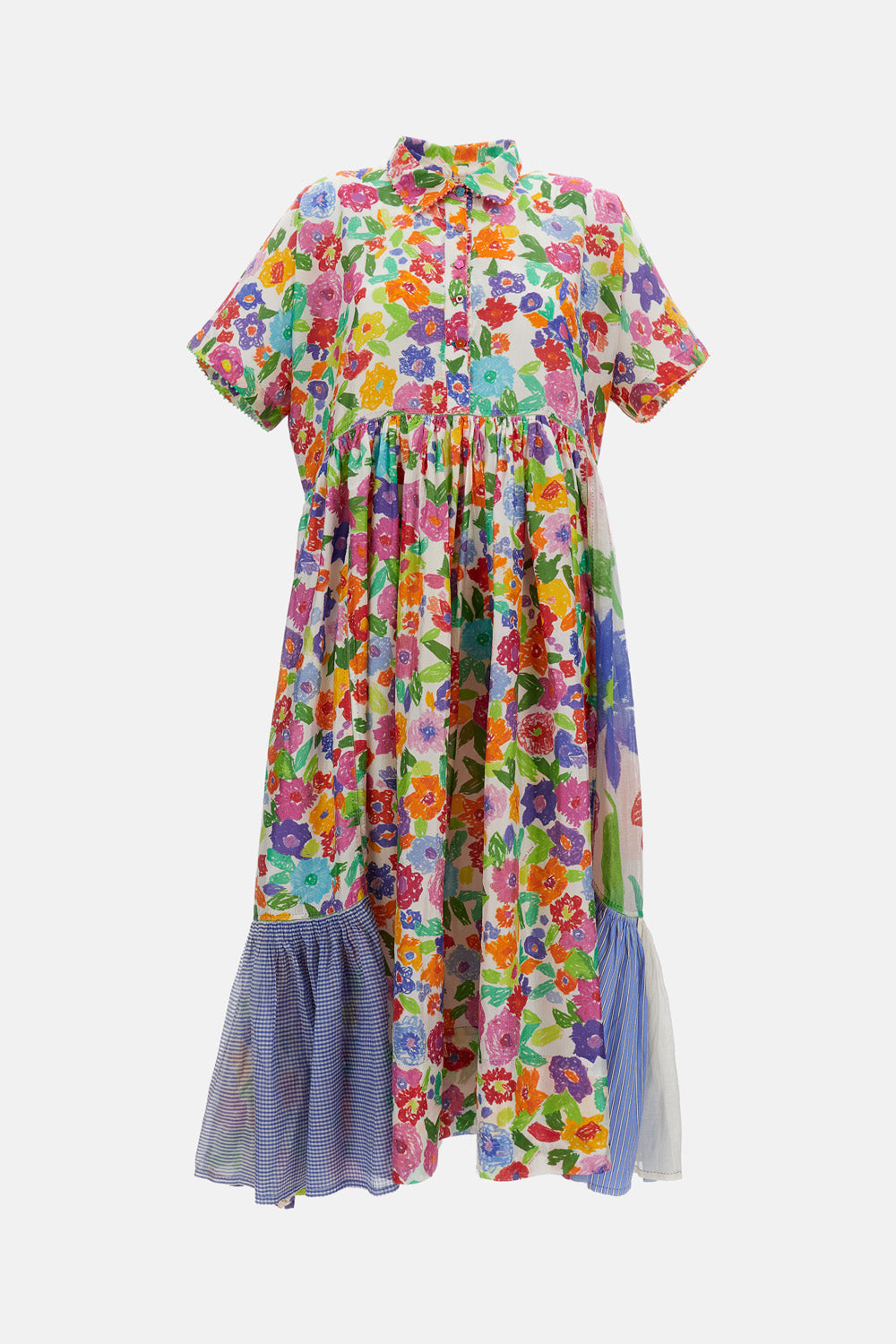 SHORT SLEEVED LONG DRESS