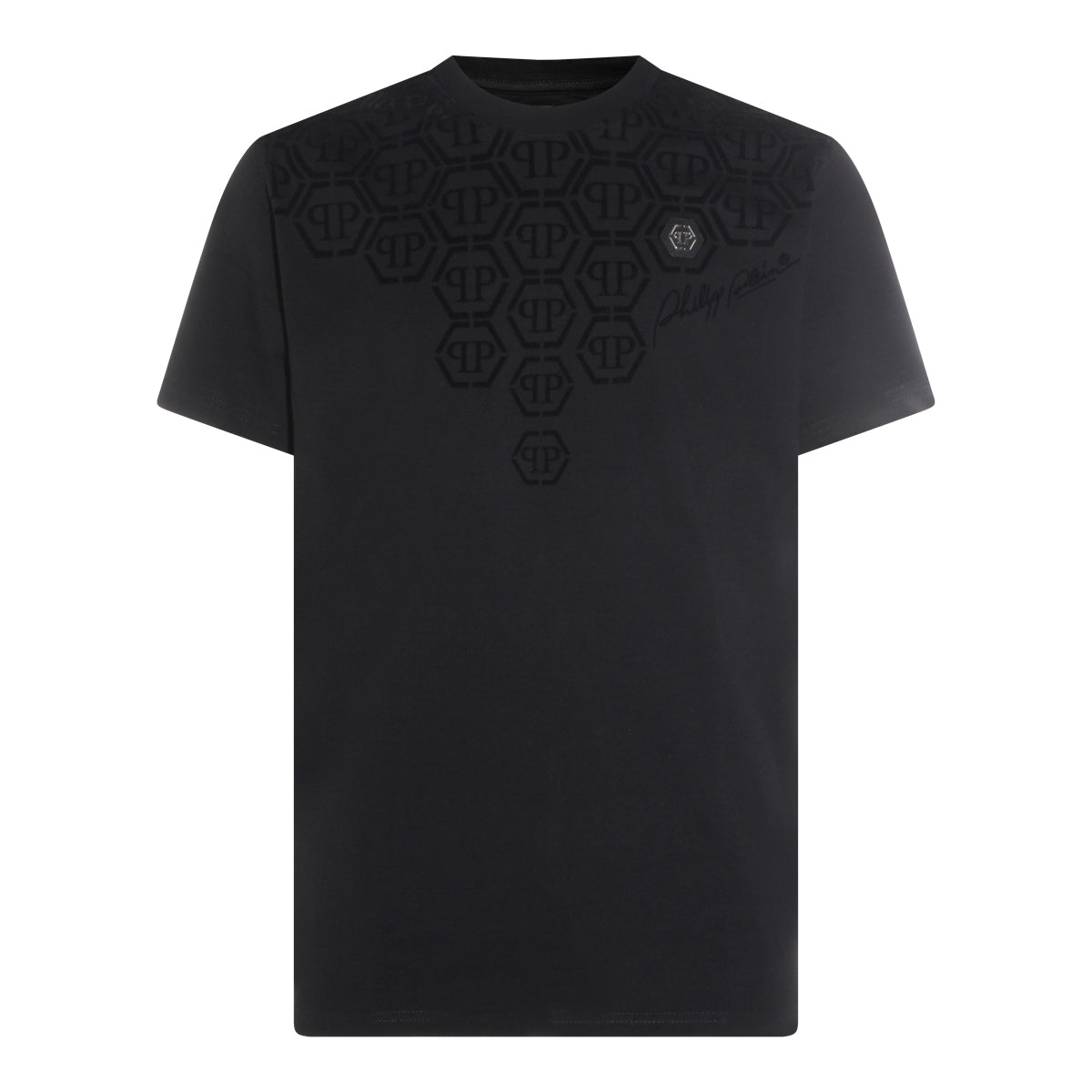 BLACK COTTON T-SHIRT