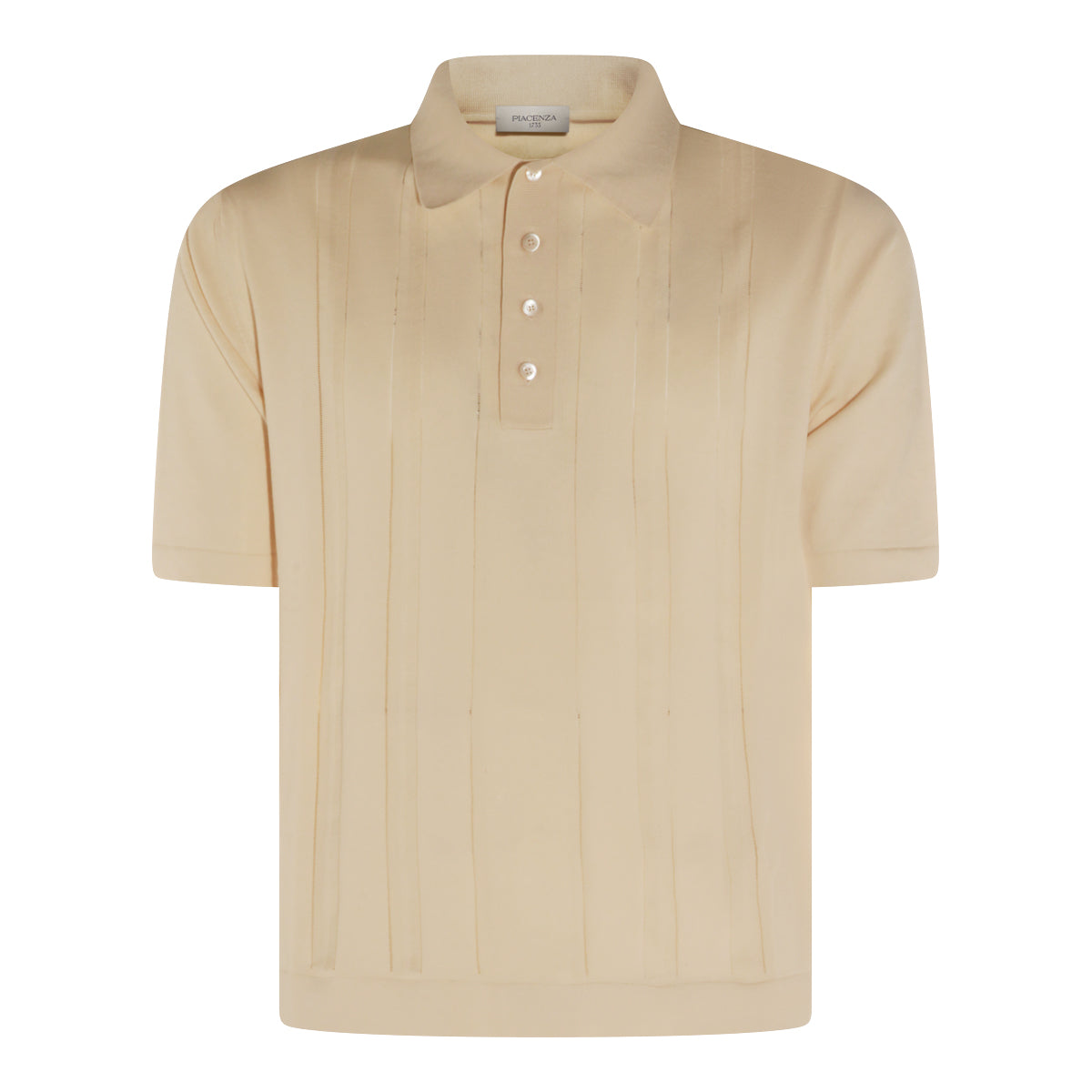 BEIGE COTTON POLO SHIRT