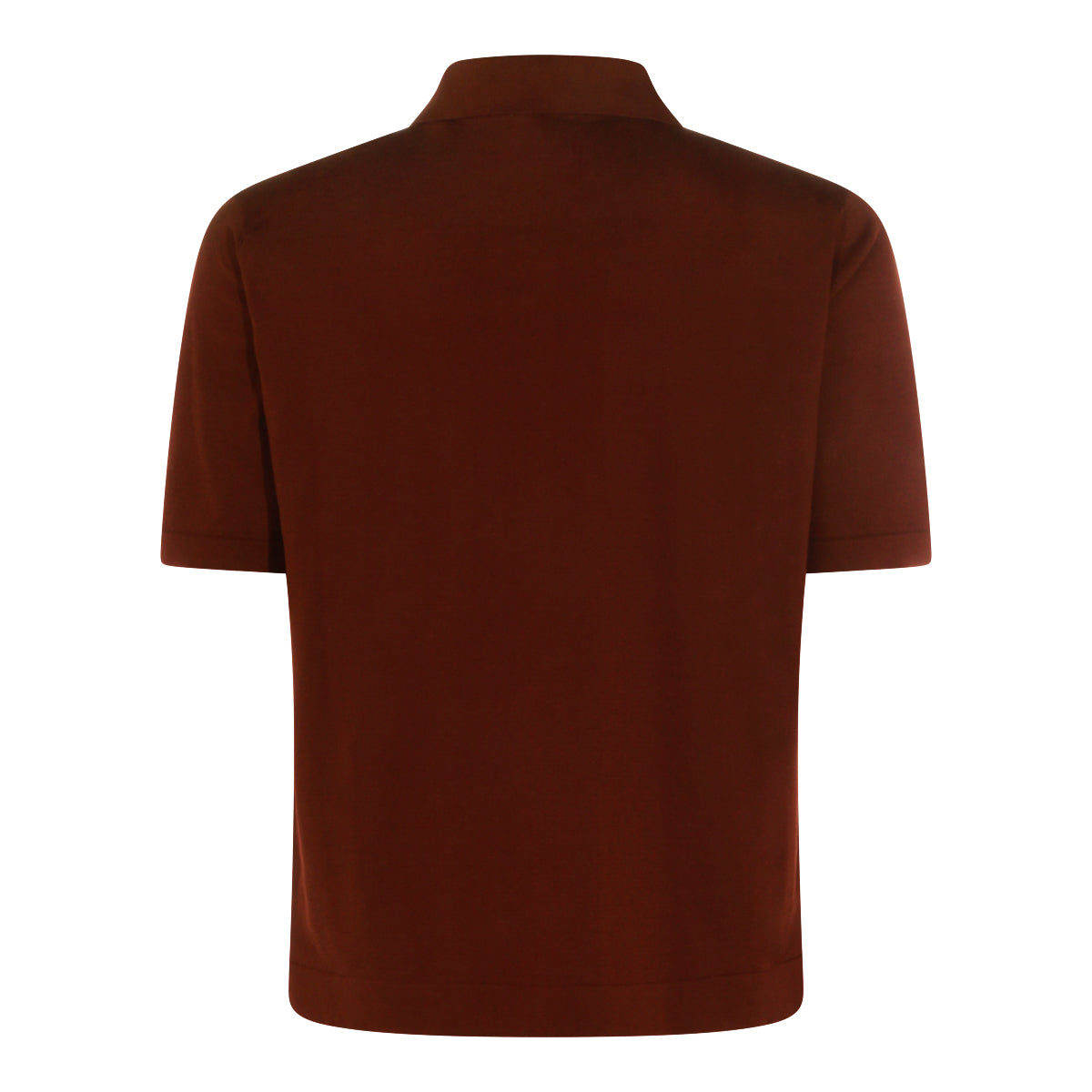 BROWN COTTON POLO SHIRT