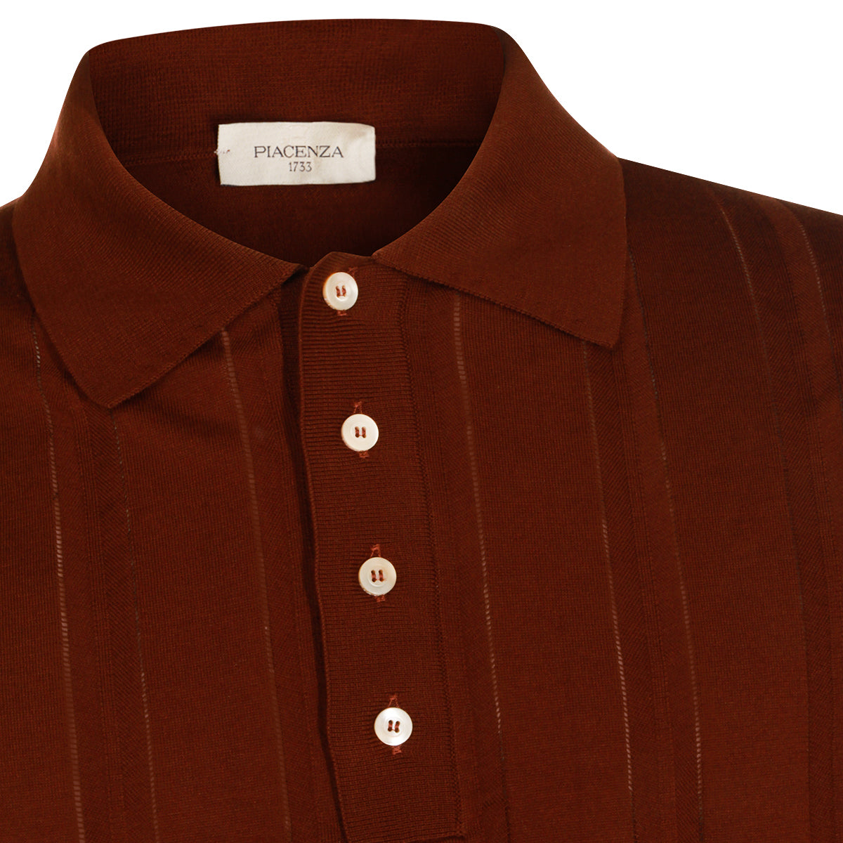 BROWN COTTON POLO SHIRT