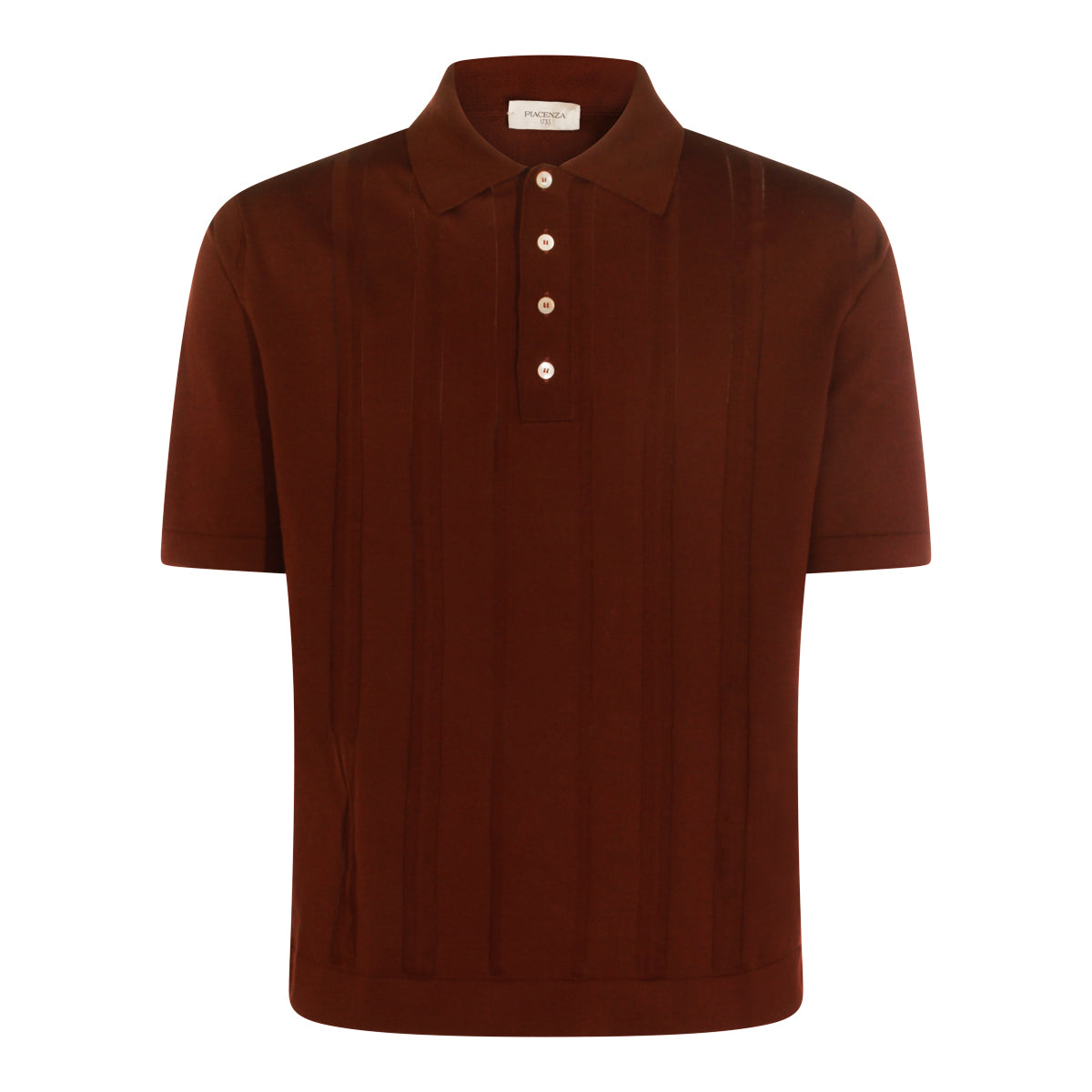 BROWN COTTON POLO SHIRT