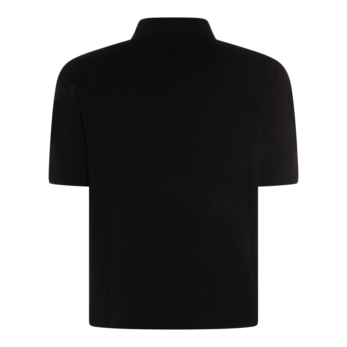 BLACK COTTON POLO SHIRT