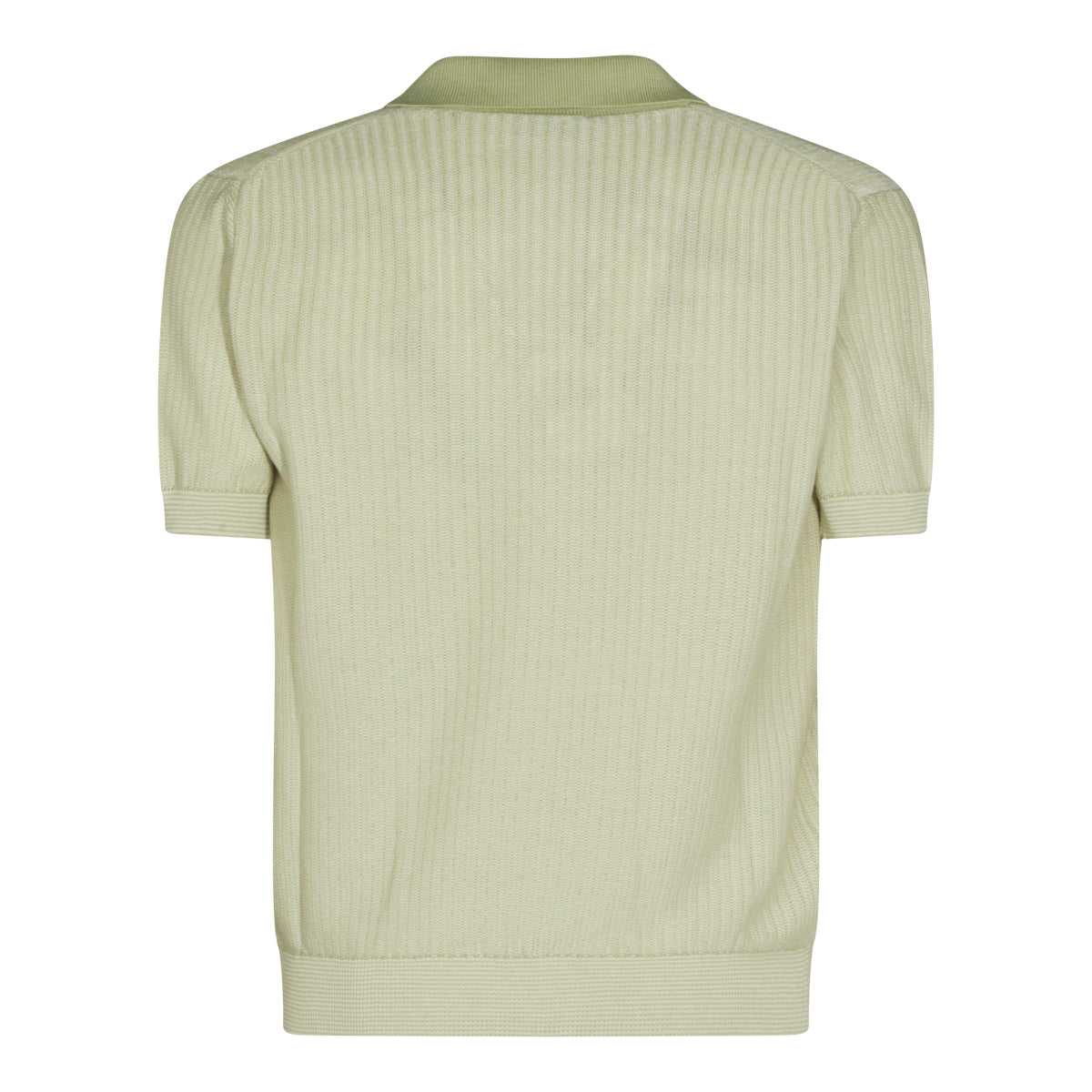 GREEN COTTON BLEND POLO SHIRT
