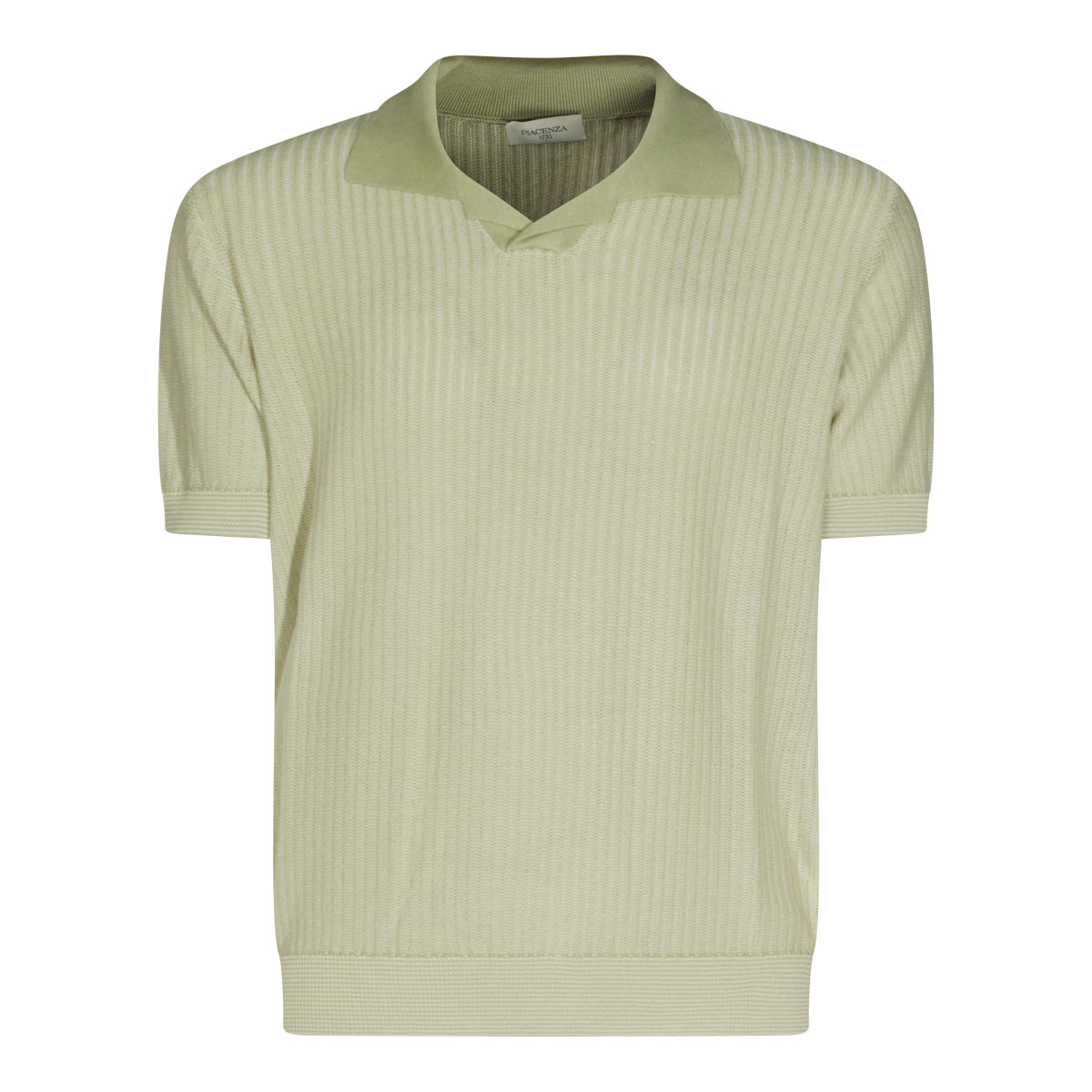 GREEN COTTON BLEND POLO SHIRT