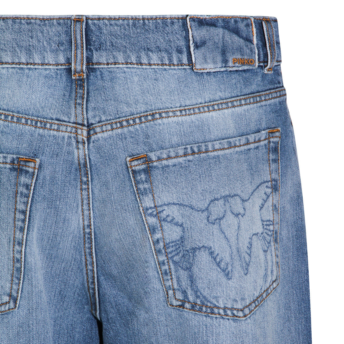 BLUE DENIM WIDE LEG JEANS