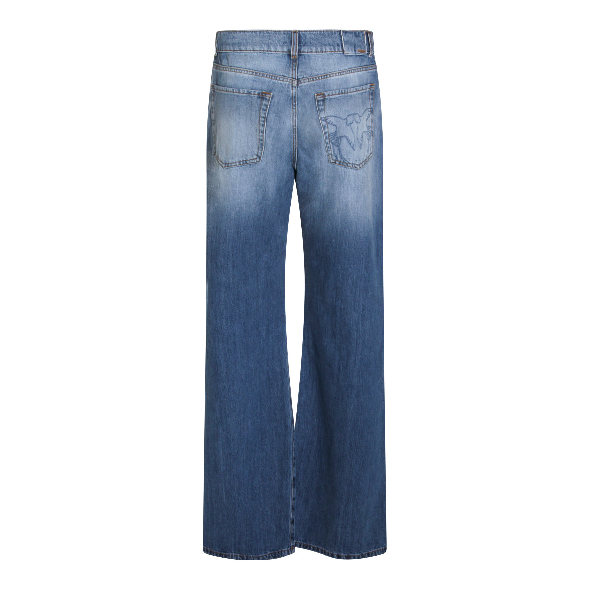 BLUE DENIM WIDE LEG JEANS