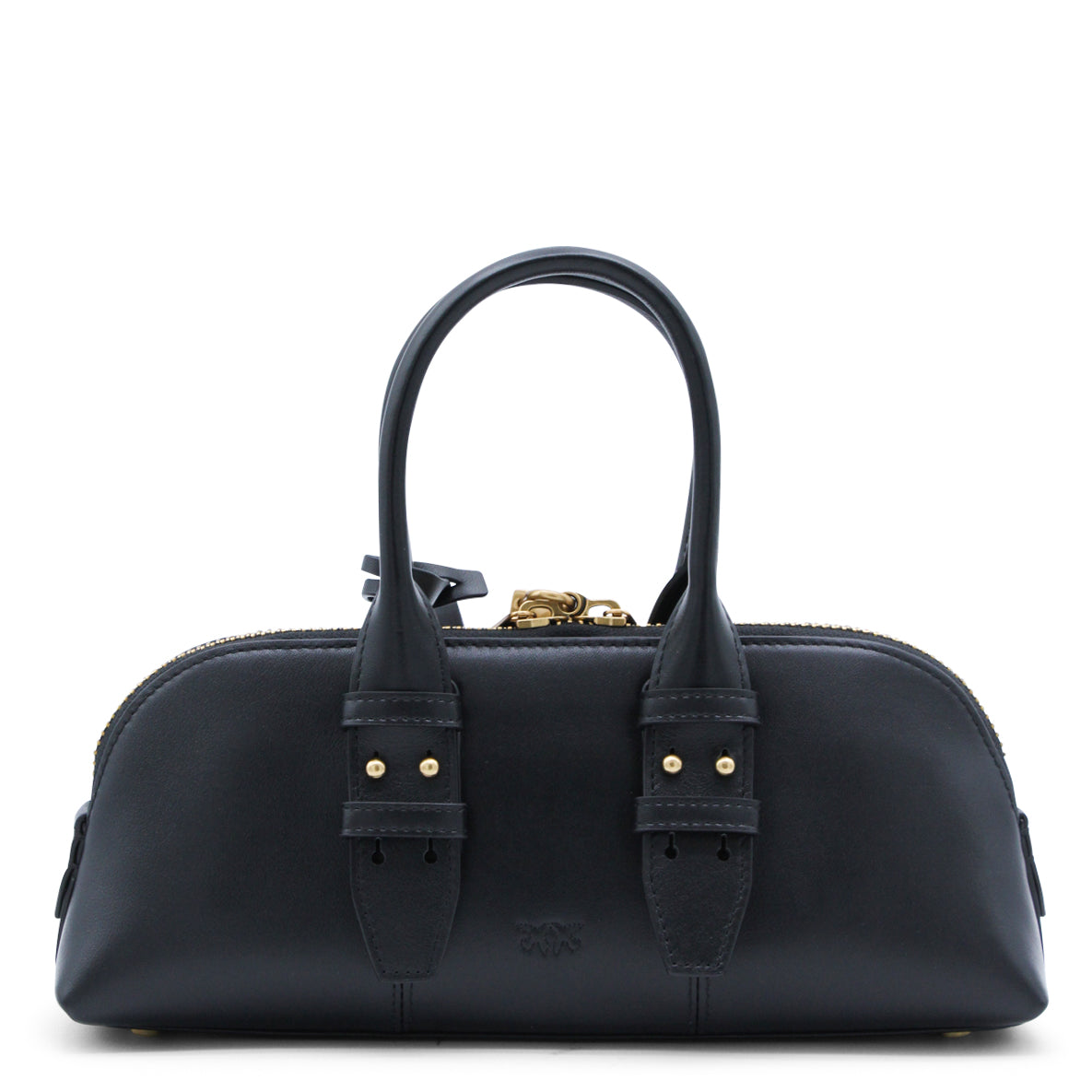 BLACK BOWLING BAG TOP HANDLE BAG