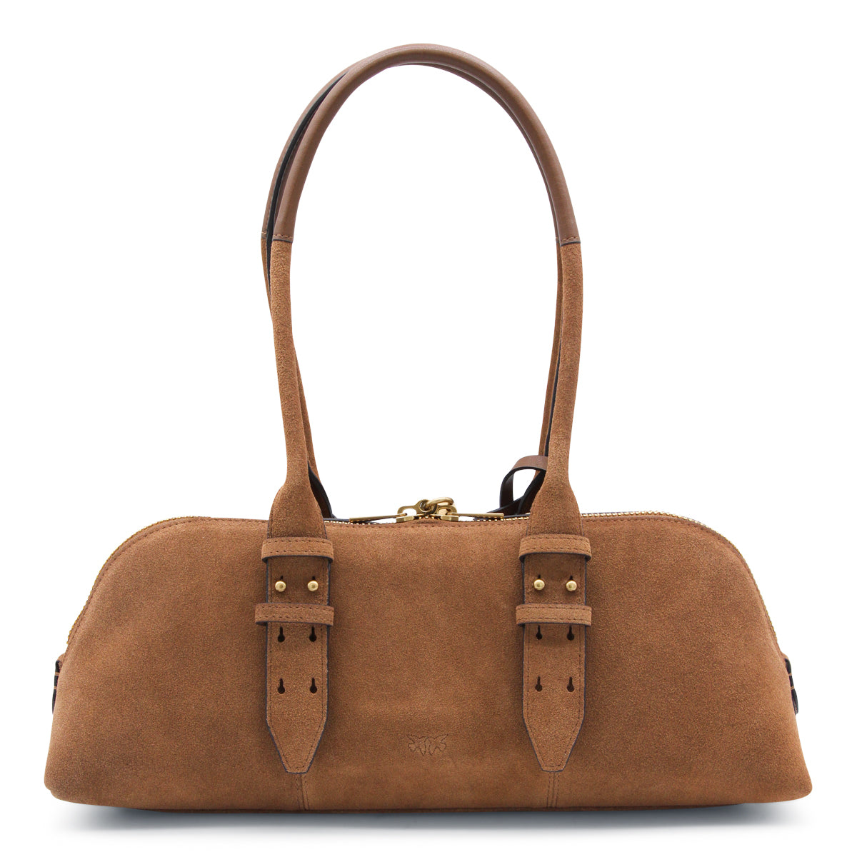 BROWN SUEDE ESCAPE TOP HANDLE BAG