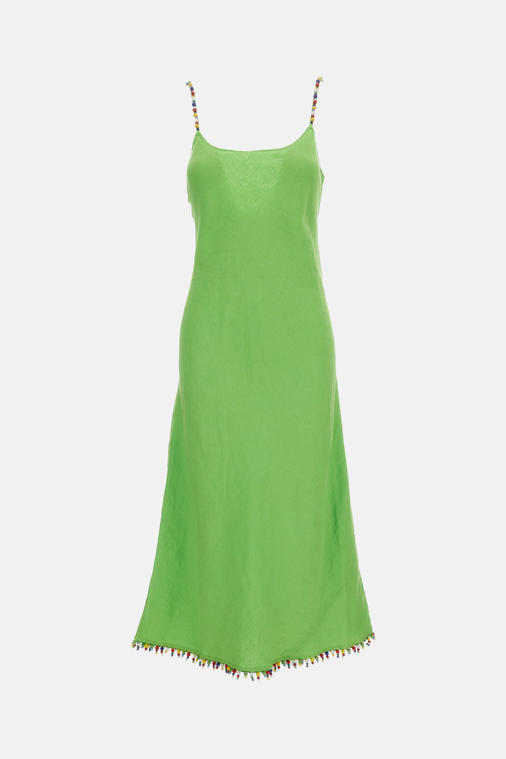 WOVEN LINEN SLIP DRESS