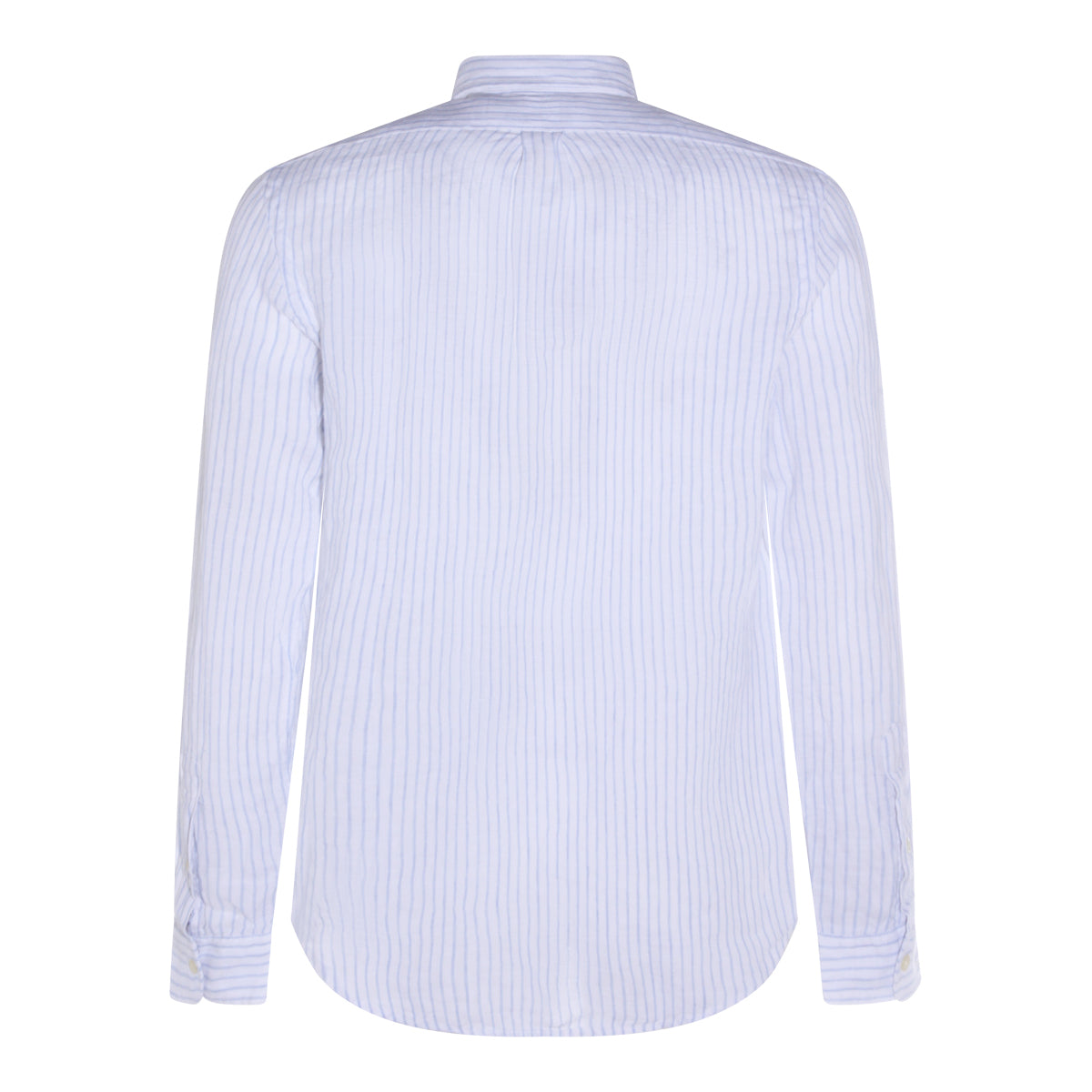 WHITE BLUE LINEN SHIRT