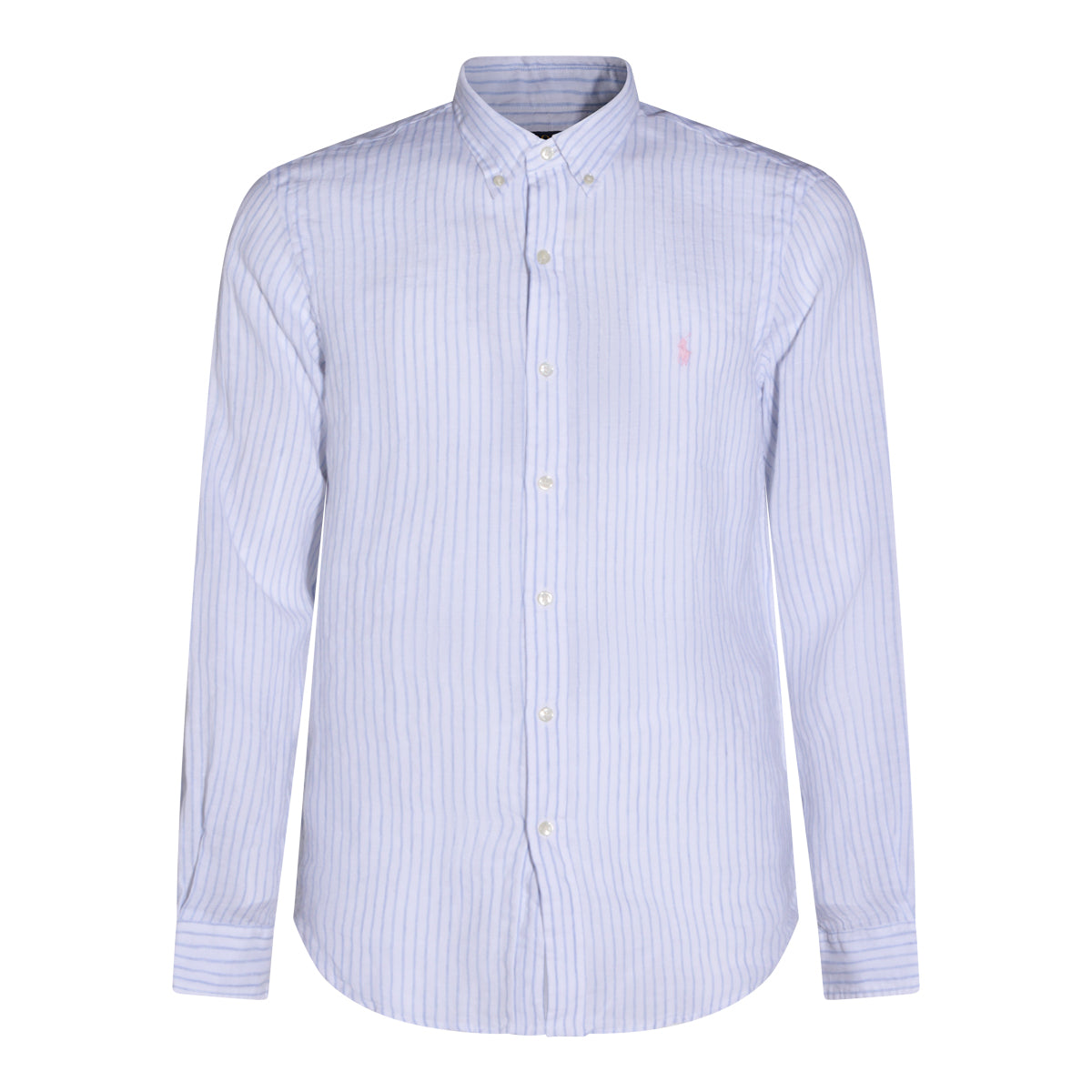 WHITE BLUE LINEN SHIRT