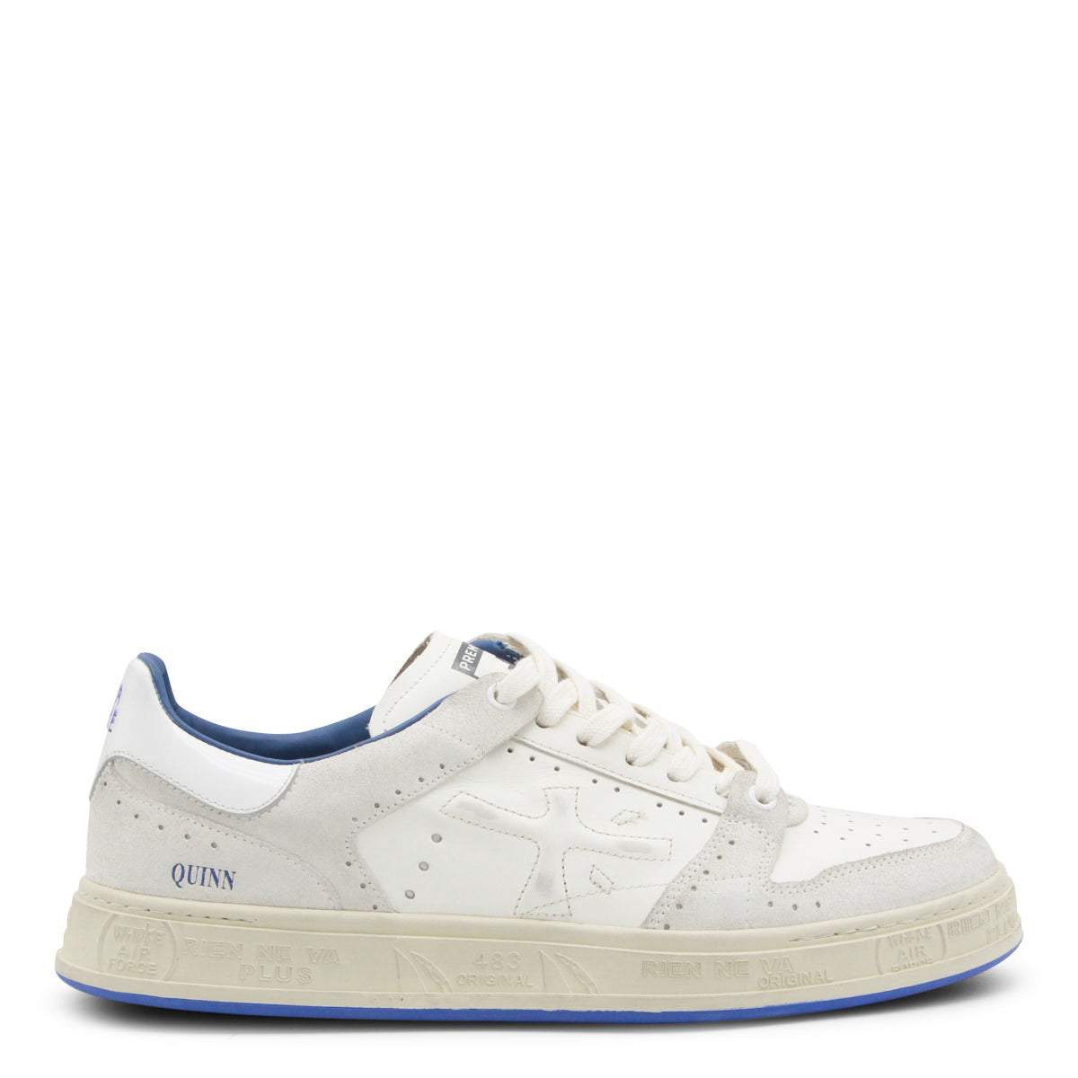 WHITE AND BLUE SNEAKERS
