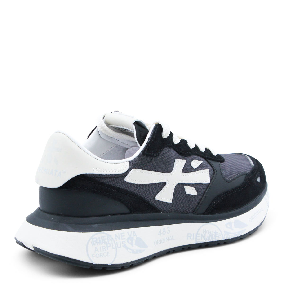 NAVY LEATHER LAURYN SNEAKERS