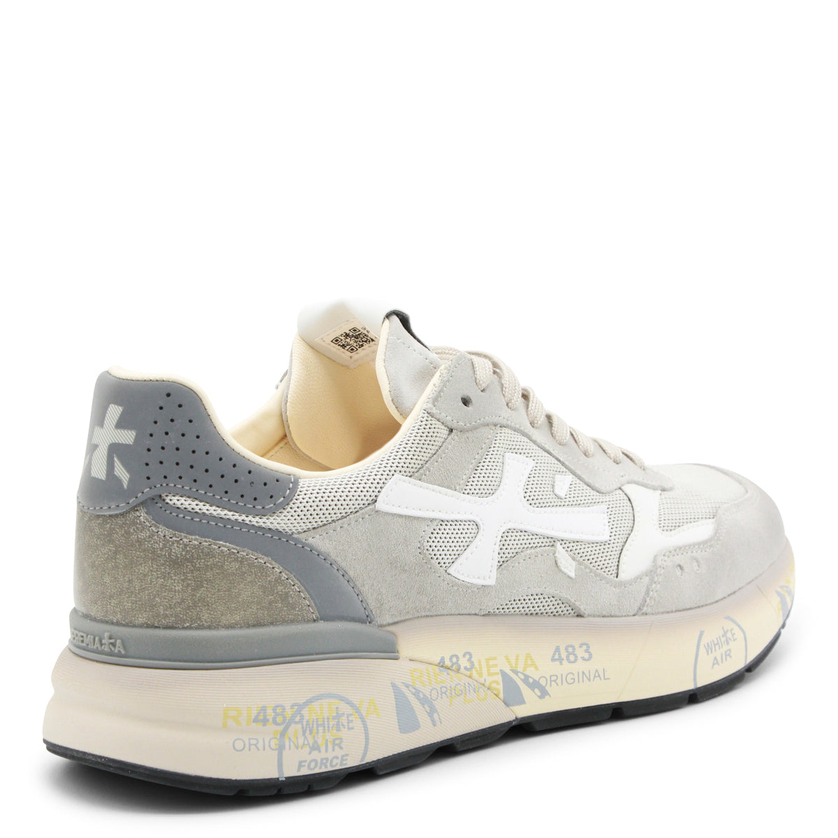 GREY LEATHER SNEAKERS
