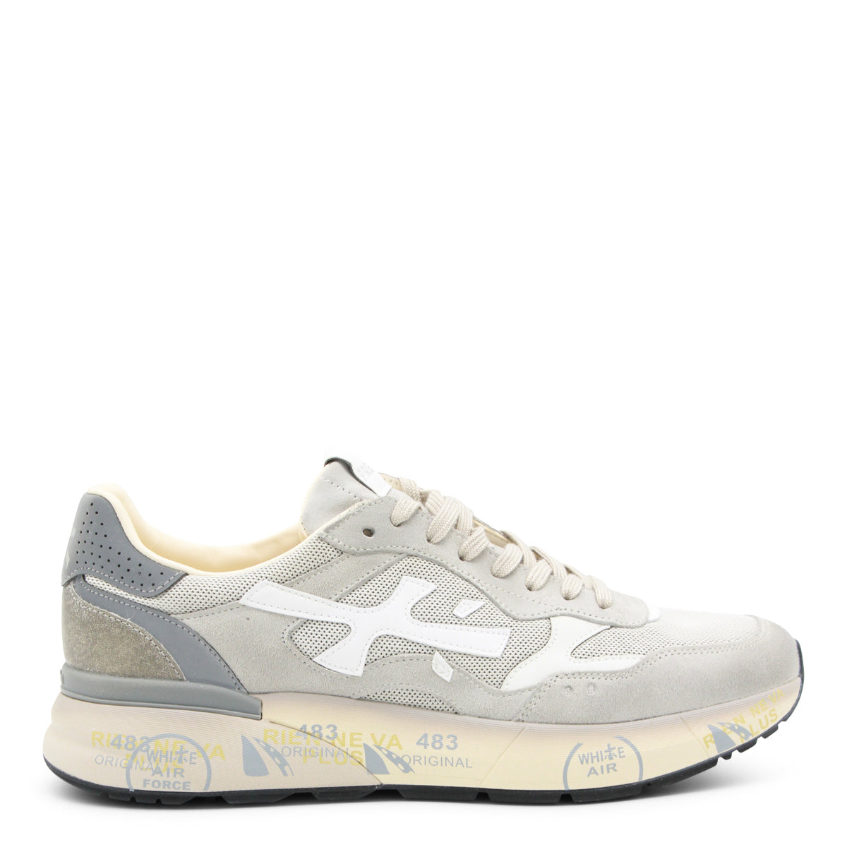 GREY LEATHER SNEAKERS