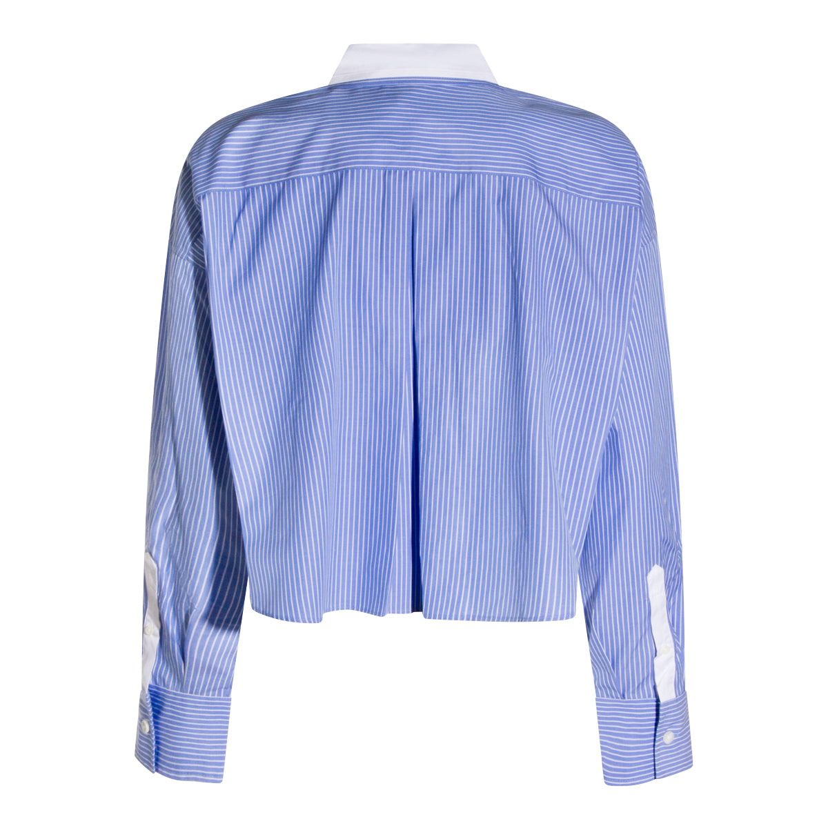 WHITE AND BLUE COTTON SHIRT