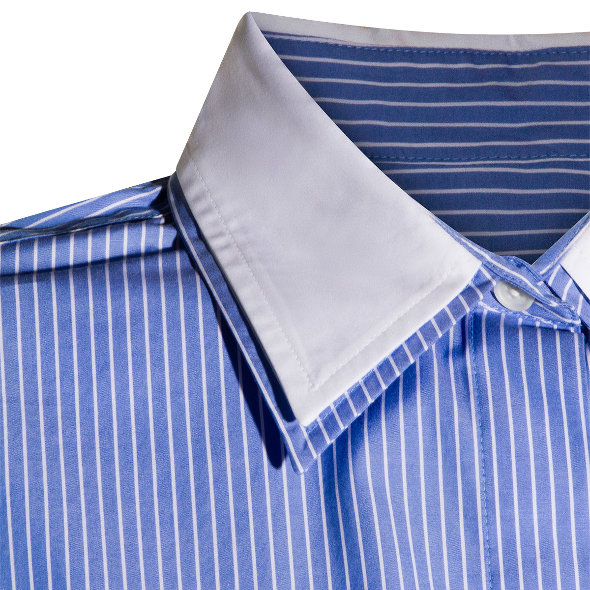 WHITE AND BLUE COTTON SHIRT