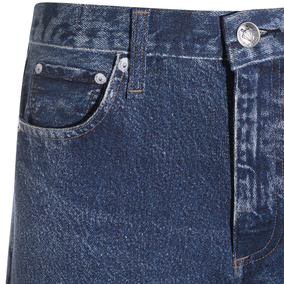 DARK BLUE COTTON MIRAMAR TERRY JEANS