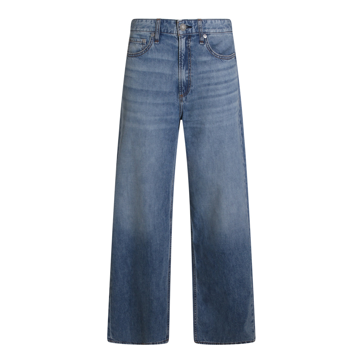 MID BLUE COTTON JEANS