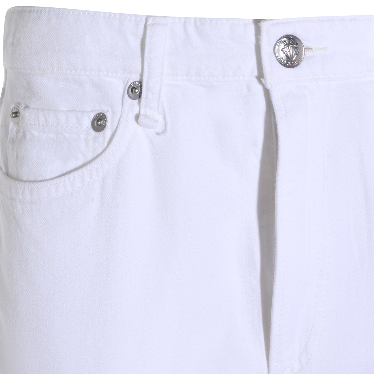 WHITE COTTON LOGAN JEANS