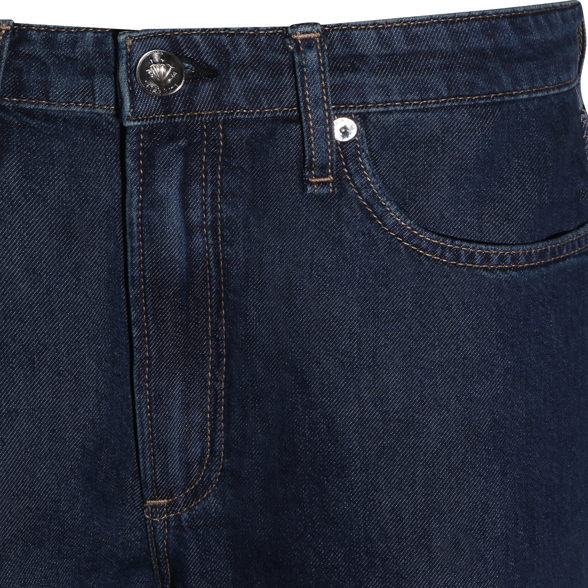 DARK BLUE COTTON LOGAN JEANS