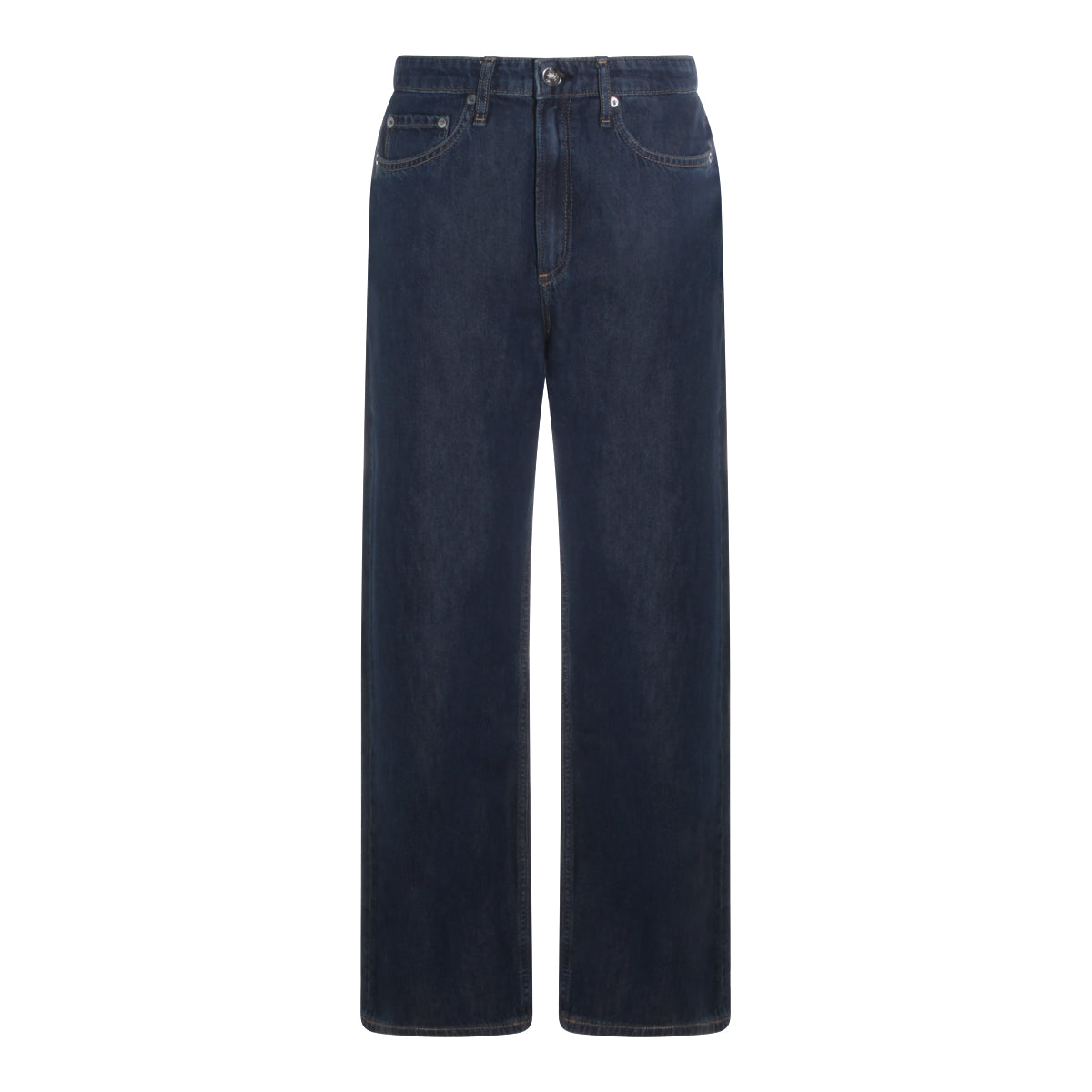 DARK BLUE COTTON LOGAN JEANS