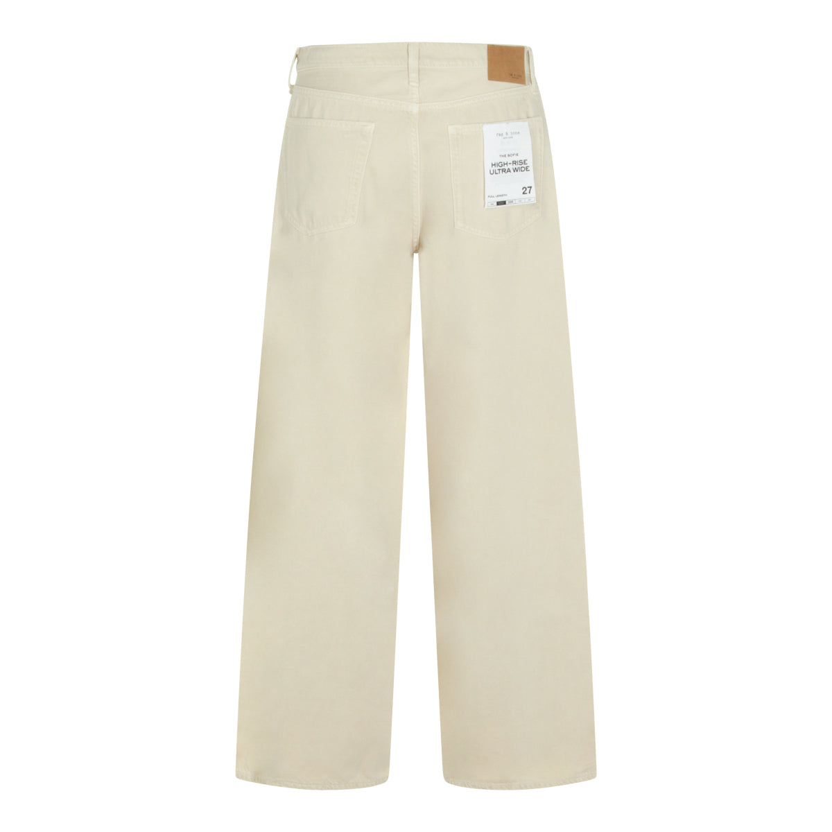 SAND COTTON SOFIE WIDE LEG JEANS