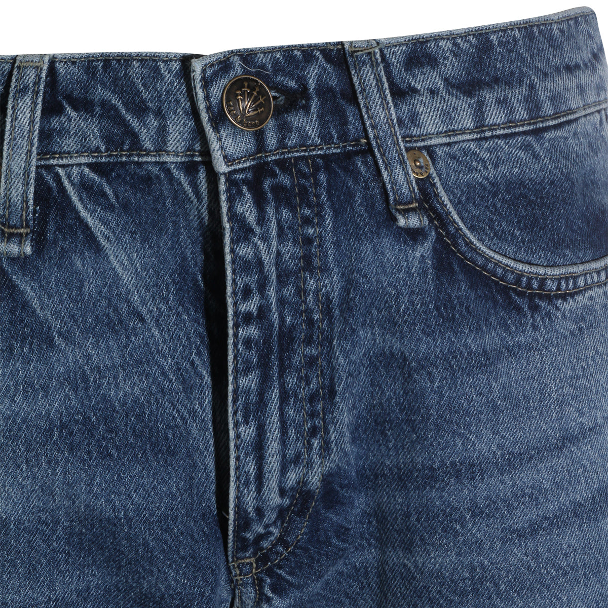 MID BLUE COTTON SAIGE JEANS