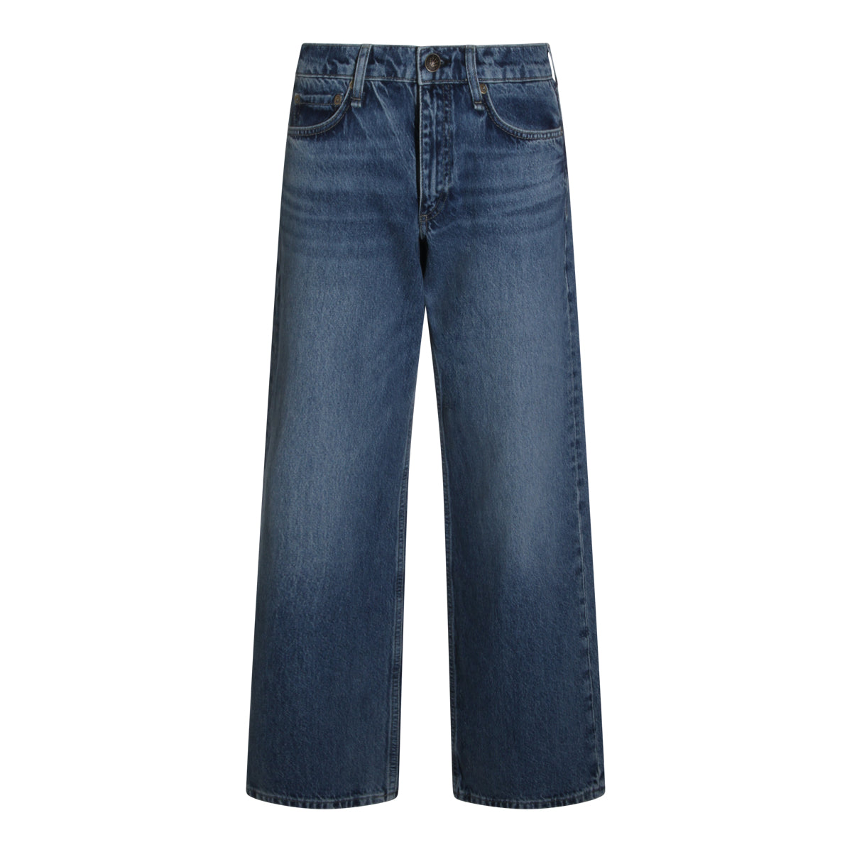 MID BLUE COTTON SAIGE JEANS