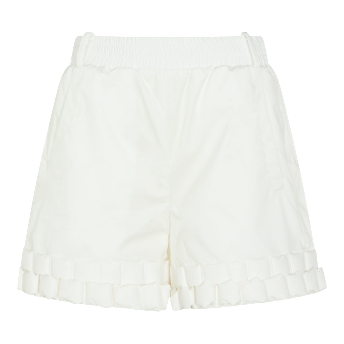 WHITE COTTON SHORTS