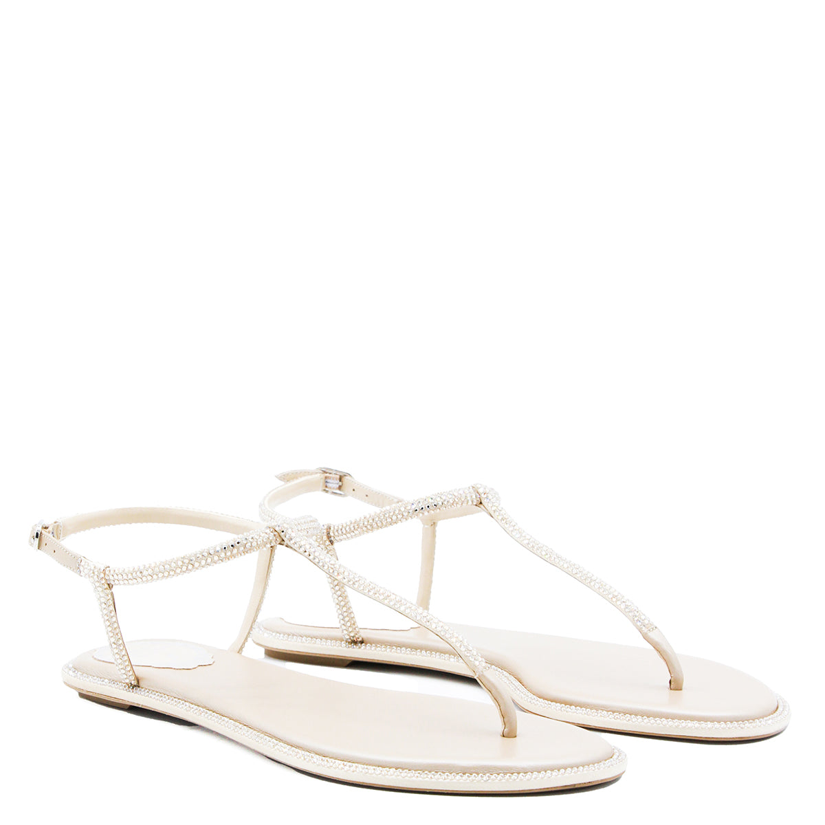 BEIGE LEATHER FLATS